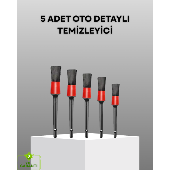 5 Parça Detay Temizlik Fırçası Seti Jant Motor Havalandırma İç Dış Temizlik 5 Parça Detay Temizlik Fırçası Seti Jant Motor Havalandırma İç Dış Temizlik