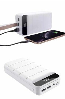 Powerbank 50.000 Mah Dijital Göstergeli Taşınabilir 4 Portlu Hızlı Powerbank