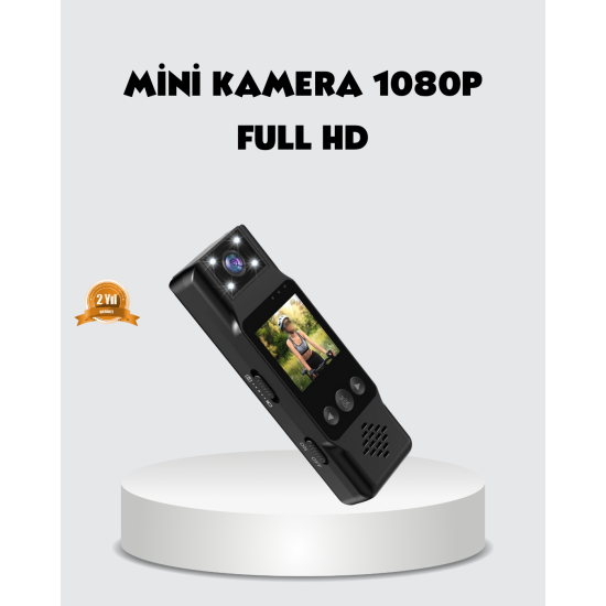 180 Derece Dönebilen Mini Kamera Full HD TFT Ekran Hareket Sensörlü