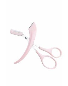 Taraklı Kaş Makası ve Ustura Seti Kaş Düzeltme Makası Kaş Bıyık Alma Aleti