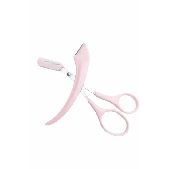 Taraklı Kaş Makası ve Ustura Seti Kaş Düzeltme Makası Kaş Bıyık Alma Aleti Taraklı Kaş Makası ve Ustura Seti Kaş Düzeltme Makası Kaş Bıyık Alma Aleti