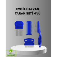 4’lü Kedi Köpek Tüy Temizleme Seti – Paslanmaz Çelik,Ergonomik ve Uzun Ömürlü
