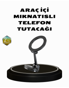 360° Dönebilen Katlanır Manyetik Araç Telefon Tutucu – MagSafe Uyumlu, Kompakt ve Şık Tasarım