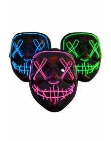Işıklı Led Maske Parti Eğlence Maskesi Hallowen Neon Maske