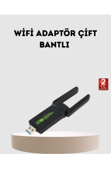 Ultratekno Dual Band WiFi Adaptör – 1200 Mbps, USB 3.0, Çift Antenli, Geniş Kapsama Alanı ve Yüksek Hız