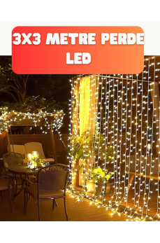 3x3 Metre Şelale LED Perde Işık İç Dış Mekân Dekorasyonu