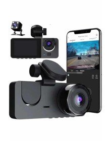 3 Kameralı 2 İnç 1080P Araç İçi Kamera Sürüş Kamerası CarPlay