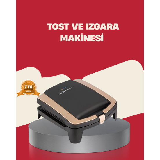 Tost Makinesi Yapışmaz Plaka 1500 Watt Güçlü Performans Tost Makinesi Yapışmaz Plaka 1500 Watt Güçlü Performans