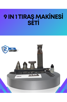 Çok Fonksiyonlu 9’u 1 Arada Tıraş Makinesi Şarjlı Saç Sakal Düzeltici