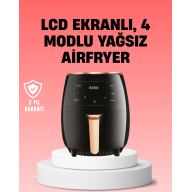 2400W Güçlü Airfryer 6L Yağsız Sağlıklı Pişirici LCD Dokunmatik