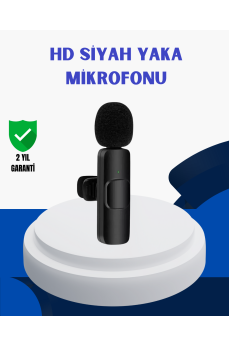 iPhone İçin Çift Mikrofonlu Telsiz Yaka Mikrofonu 360 Derece HD Ses