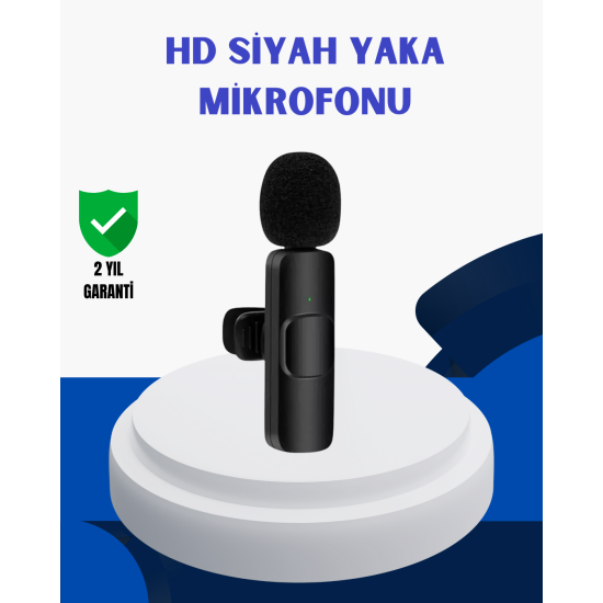iPhone İçin Çift Mikrofonlu Telsiz Yaka Mikrofonu 360 Derece HD Ses iPhone İçin Çift Mikrofonlu Telsiz Yaka Mikrofonu 360 Derece HD Ses