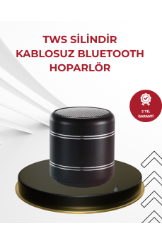 Kompakt Silindir Metal Bluetooth Hoparlör 400 mAh Uzun Pil TWS Destekli
