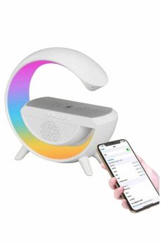 Bluetooth Hoparlör G Şekli Atmosfer Akıllı Rgb Lamba Wireless Kablosuz Şarj Bluetooth Hoparlör G Şekli Atmosfer Akıllı Rgb Lamba Wireless Kablosuz Şarj