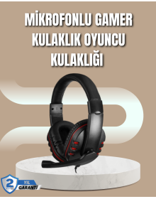 Mikrofonlu Oyun Kulaklığı – Mavi Işıklı, Uzun Süre Konforlu Kullanım