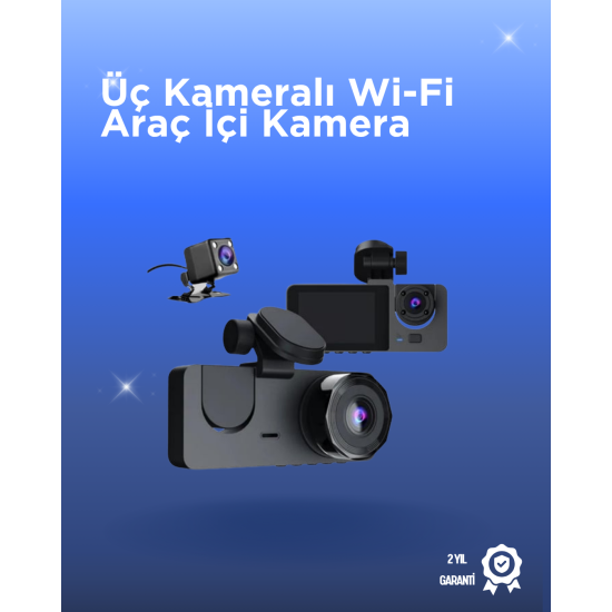 Gelişmiş G-Sensörlü Üçlü Araç Kamerası – 5” LCD Ekran ve Hareket Algılama Gelişmiş G-Sensörlü Üçlü Araç Kamerası – 5” LCD Ekran ve Hareket Algılama