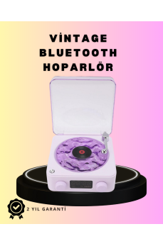Bluetooth Retro Pikap Hoparlör – Projektörlü Gece Lambası