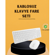 Klavye Mouse Seti Sessiz Kablosuz Türkçe TV  PC Uyumlu