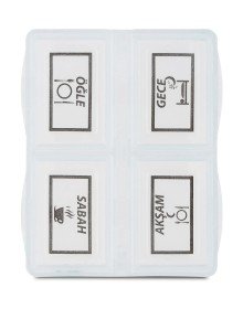 3 Adet - 4 Bölmeli Günlük İlaç Saklama Kutusu