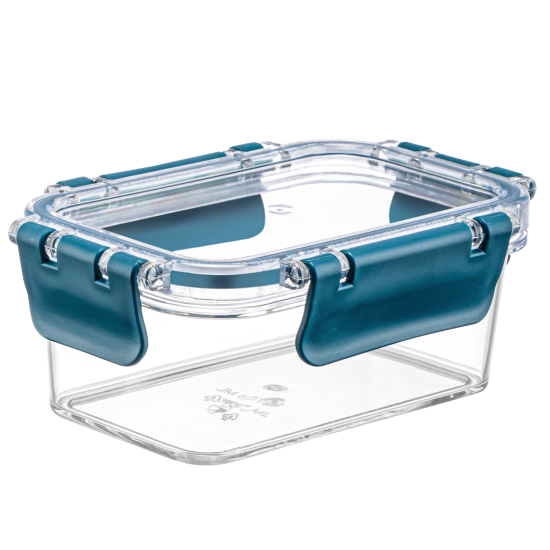 3 Adet Akrilik Saklama Kabı Vakumlu Dikdörtgen Erzak Bakliyat Kabı - 375 ML