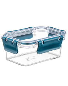 3 Adet Akrilik Saklama Kabı Vakumlu Dikdörtgen Erzak Bakliyat Kabı - 900 ML