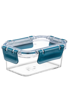 3 Adet Akrilik Saklama Kabı Vakumlu Dikdörtgen Erzak Bakliyat Kabı - 900 ML