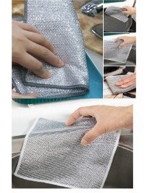 3 Adet Çok Fonksiyonlu Çizmeyen Tel Bulaşık Bezi Bulaşık Havlusu Bulaşık Temizlik Ovma Bezi