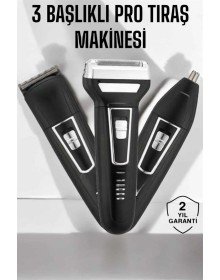 3 Başlıklı Profesyonel Tıraş Makinesi
