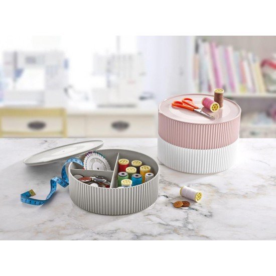 3 Gözlü Saklama Kabı Dikiş Ve Takı Kutusu - Beyaz 3 Gözlü Saklama Kabı Dikiş Ve Takı Kutusu - Beyaz