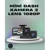3 Kanallı Araç Kamerası – Full HD 1080P Kayıt, 2” Ekran, Park Gözetimi Desteği