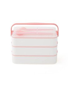 3 Katlı Kulplu Beslenme Kabı  Diyet Sefer Tası Saklama Kabı Çatal Kaşıklı