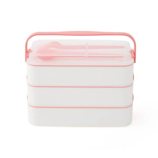 3 Katlı Kulplu Beslenme Kabı Diyet Sefer Tası Saklama Kabı Çatal Kaşıklı 3 Katlı Kulplu Beslenme Kabı Diyet Sefer Tası Saklama Kabı Çatal Kaşıklı