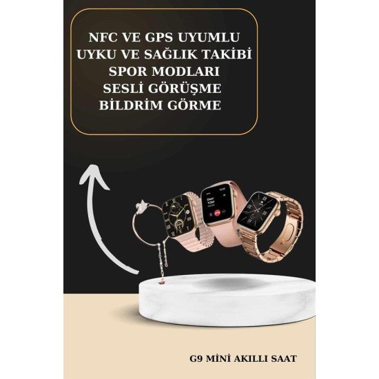 3 Kordonlu Pembe Amoled Ekran Akıllı Saat ve Yeni Nesil Pro Kablosuz Bluetooth Kulaklık ANC/ENC