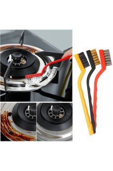 3 Lü Detay Temizlik Fırça Seti  Araba -Mutfak Ocak - Fayans Temizlik Fırça (Bakır- Demir- Plastik)