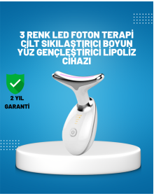 3 Modlu Boyun ve Yüz Bakım Cihazı – EMS, Temizleme, Sıcak Masaj ve Renkli Işık Terapi Özellikli