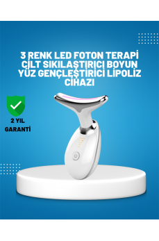 3 Modlu Boyun ve Yüz Bakım Cihazı – EMS, Temizleme, Sıcak Masaj ve Renkli Işık Terapi Özellikli