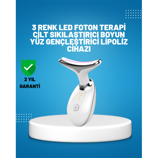 3 Modlu Boyun ve Yüz Bakım Cihazı – EMS, Temizleme, Sıcak Masaj ve Renkli Işık Terapi Özellikli