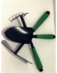 3 Parça Bahçe Seti - Çapa Tırmık Kazma Set