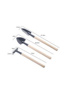 3 Parça Mini Bitki Hobi Seti - Bahçe Saksı Sukulent  Bakım Çapa-Tırmık-Kürek