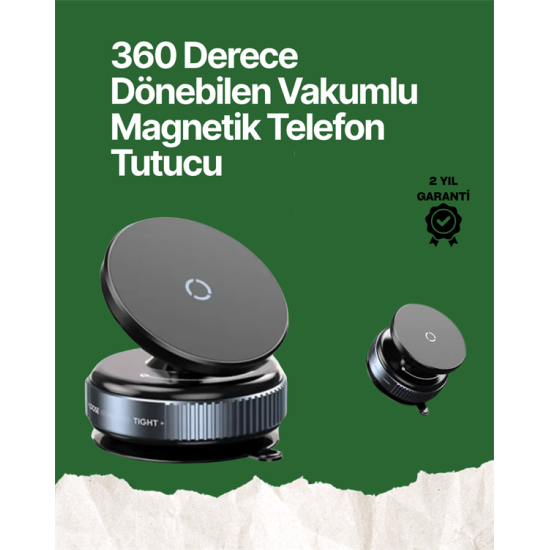 360° Ayarlanabilir Manyetik Araç Telefon Tutucu – Kompakt ve Pratik Tasarım