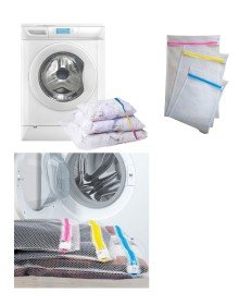 3'lü Çamaşır Yıkama Filesi Set Renkli Fermuarlı Pratik Çamaşır Yıkama Filesi Seti 3 Boy
