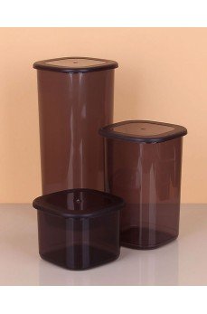 3lü Saklama Kabı - 1750-1200-550ML Koyu Şeffaf