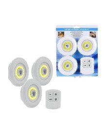 3lü Uzaktan Kumandalı Yapışkanlı Kablosuz Led Spot Lambalar