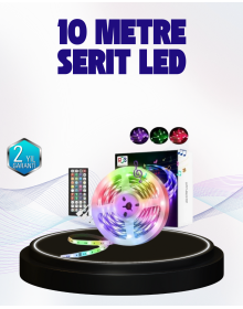 Bluetooth Kontrollü Smart Şerit Led 10M Sese Duyarlı RGB Aydınlatma