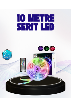 Bluetooth Kontrollü Smart Şerit Led 10M Sese Duyarlı RGB Aydınlatma