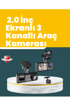 Full HD Çift Yönlü Araç Kamerası  Hareket Algılama  Döngüsel Kayıt
