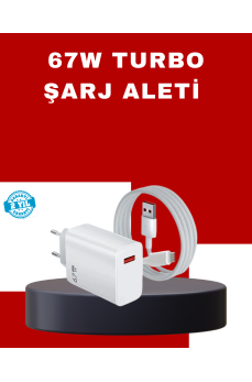 67 Watt Yüksek Güç Şarj Adaptörü  Mi 10 Mi 11 Mi 12 Uyumlu