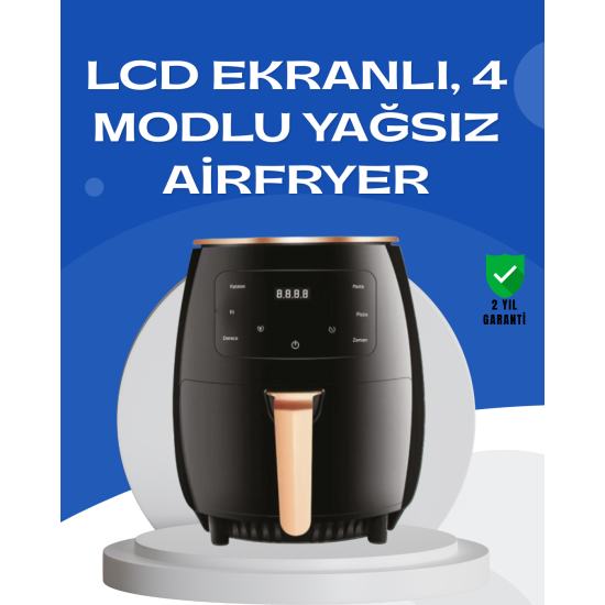 6L Yağsız Fritöz 2400W Dokunmatik Ekran Otomatik Kapanma Airfryer 6L Yağsız Fritöz 2400W Dokunmatik Ekran Otomatik Kapanma Airfryer