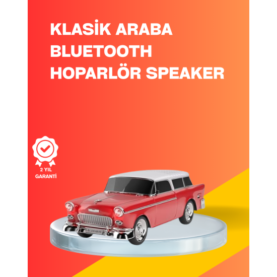 Taşınabilir Klasik Araç Tasarımlı Kablosuz Hoparlör
