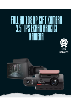 Çift Lensli Araç İçi Kamera – Park Koruma, Gece Görüş ve Tarih Damgası